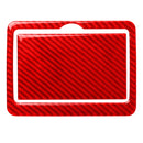 Car Carbon Fiber Rear Water Cup Holder Decorative Sticker for Infiniti Q50 2014-2020, Left and Right Drive(Red)