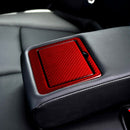 Car Carbon Fiber Rear Water Cup Holder Decorative Sticker for Infiniti Q50 2014-2020, Left and Right Drive(Red)