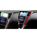 Car Carbon Fiber Central Control F Frame Decorative Sticker for Infiniti Q50 2014-2020, Left and Right Drive(Red)