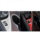 Car Carbon Fiber Driver Panel Decorative Sticker for Infiniti Q50 2014-2020, Left Drive(Red)