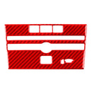 Car Carbon Fiber B Style CD Console Panel Decorative Sticker for Infiniti Q50 2014-2020, Right Drive(Red)