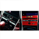 Car Carbon Fiber B Style CD Console Panel Decorative Sticker for Infiniti Q50 2014-2020, Right Drive(Red)