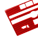 Car Carbon Fiber B Style CD Console Panel Decorative Sticker for Infiniti Q50 2014-2020, Left Drive(Red)