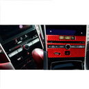 Car Carbon Fiber B Style CD Console Panel Decorative Sticker for Infiniti Q50 2014-2020, Left Drive(Red)