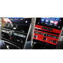 Car Carbon Fiber A Style CD Console Panel Decorative Sticker for Infiniti Q50 2014-2020, Right Drive(Red)