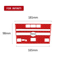 Car Carbon Fiber A Style CD Console Panel Decorative Sticker for Infiniti Q50 2014-2020, Left Drive(Red)