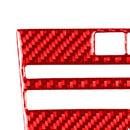 Car Carbon Fiber A Style CD Console Panel Decorative Sticker for Infiniti Q50 2014-2020, Left Drive(Red)