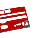 Car Carbon Fiber A Style CD Console Panel Decorative Sticker for Infiniti Q50 2014-2020, Left Drive(Red)