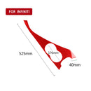 Car Carbon Fiber Water Cup Holder Panel Decorative Sticker for Infiniti Q50 2014-2020, Right Drive(Red)