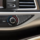 Car Carbon Fiber Air Conditioner Switch Decorative Sticker for Toyota Highlander 2014-2019, Left Drive