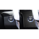 Car Carbon Fiber Ignition Switch Panel Decorative Sticker for Toyota Highlander 2014-2019, Left Drive
