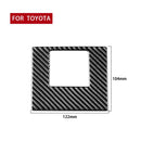 Car Carbon Fiber Driver Left Storage Cover Decorative Sticker for Toyota Highlander 2014-2019, Left Drive