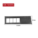 Car Carbon Fiber Headlight Adjustment Switch Panel Decorative Sticker for Toyota Highlander 2014-2019, Left Drive
