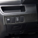 Car Carbon Fiber Headlight Adjustment Switch Panel Decorative Sticker for Toyota Highlander 2014-2019, Left Drive