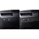 Car Carbon Fiber Headlight Adjustment Switch Panel Decorative Sticker for Toyota Highlander 2014-2019, Left Drive