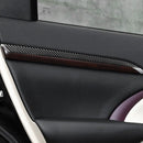 Car Carbon Fiber Door Trim Decorative Strip for Toyota Highlander 2014-2019, Left Drive