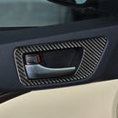 Car Carbon Fiber Inside Door Handle Panel Decorative Sticker for Toyota Highlander 2014-2019, Left Drive