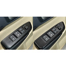 Car Carbon Fiber Window Glass Lift Decorative Sticker for Toyota Highlander 2014-2019, Left Drive