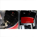 Car Carbon Fiber Gear Panel Ashtray Decorative Sticker for Infiniti Q50 2014-2020, Left and Right Drive (Red)