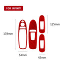 Car Carbon Fiber A Style Window Glass Lift Panel Decorative Sticker for Infiniti Q50 2014-2020, Left Drive (Red)