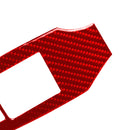 2 in 1 Car Carbon Fiber Window Lift Panel Decorative Sticker for Nissan 370Z / Z34 2009-, Right Drive Low-configured (Red)
