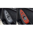2 in 1 Car Carbon Fiber Window Lift Panel Decorative Sticker for Nissan 370Z / Z34 2009-, Right Drive Low-configured (Red)