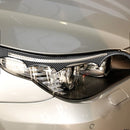 2 PCS / Set Carbon Fiber Car Lamp Eyebrow Decorative Sticker for BMW E60 5 Series 2004-2010, Drop Glue Version