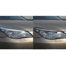 2 PCS / Set Carbon Fiber Car Lamp Eyebrow Decorative Sticker for BMW E60 5 Series 2004-2010, Drop Glue Version