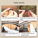 2 PCS Car Auto Sunshade Curtains Windshield Cover for the Rear Seat (Black)