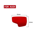 Car Suede Shift Knob Handle Cover A Version for Audi A4/S4(2017+) & A5/S5(2017+), Suitable for Left Driving(Wine Red)