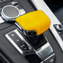 Car Suede Shift Knob Handle Cover A Version for Audi A4/S4(2017+) & A5/S5(2017+), Suitable for Left Driving(Yellow)