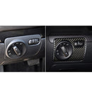 Carbon Fiber Car Headlight Switch Panel Decorative Sticker for Volkswagen Golf 6 2008-2012, Left Driving