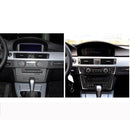 Carbon Fiber Car Central Control CD Panel Decorative Sticker for BMW E90 / E92 2005-2012, High Edition with Hole