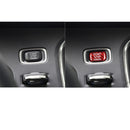 Car Carbon Fiber Engine Start Button Decorative Cover Trim for Volvo V40 2013-2019 (Red)