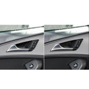 Car Carbon Fiber Inner Door Bowl Decorative Sticker for Audi A6 S6 C7 A7 S7 4G8 2012-2018, Left and Right Drive Universal