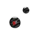 Car Carbon Fiber Multimedia Knob Decorative Sticker for Audi A6 S6 C7 A7 S7 4G8 2012-2018, Left and Right Drive Universal