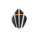 Car Carbon Fiber German Flag Pattern Anti-collision Sticker for Audi TT, Left and Right Drive Universal