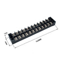 5 PCS Car 12-way 25A TB-2512 Dual Row Power Terminal Connector + 12-position Connection Strip with Cover