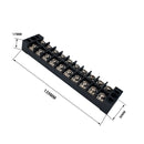 5 PCS Car 10-way 25A TB-2510 Dual Row Power Terminal Connector + 10-position Connection Strip with Cover