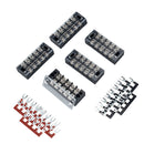 5 PCS Car 5-way 25A TB-2505 Dual Row Power Terminal Connector + 5-position Connection Strip with Cover