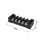 5 PCS Car 5-way 25A TB-2505 Dual Row Power Terminal Connector + 5-position Connection Strip with Cover