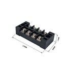 5 PCS Car 4-way 25A TB-2504 Dual Row Power Terminal Connector + 4-position Connection Strip with Cover