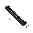 5 PCS Car 12-way TB-1512 Dual Row Power Terminal Connector + 12-position Connection Strip with Cover