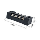 5 PCS Car 4-way TB-1504 Dual Row Power Terminal Connector + 4-position Connection Strip with Cover