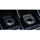 Car Carbon Fiber Gearshift Knob Decorative Stickers for Jaguar F-PACE X761 XE X760 XF X260 XJ 2016-2020, Left and Right Drive Universal