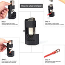 Car Battery Cable Hammer Crimper Hammer Lug Crimper Tool Pliers with T2 Copper 4 x 3/8 Heavy-duty Cold-pressed Wire Terminals