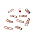 10 PCS AWG T2 Copper Heavy-duty Cold-pressed Wire Terminals 2 x 5/16 with Heat Shrinkable Tube
