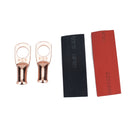 10 PCS AWG T2 Copper Heavy-duty Cold-pressed Wire Terminals 6 x 3/8 with Heat Shrinkable Tube