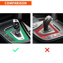 Car Carbon Fiber Gear Position Panel Decorative Sticker for BMW 2013-2017 3 Series F30 / 3GTSeries F34, Right Drive