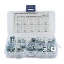 100 PCS U Nut Kit Spire Clips No.4 Zinc Speed Fasteners Lug Nuts